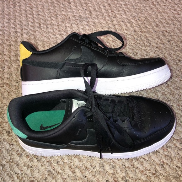 nike air force 1 inside out black